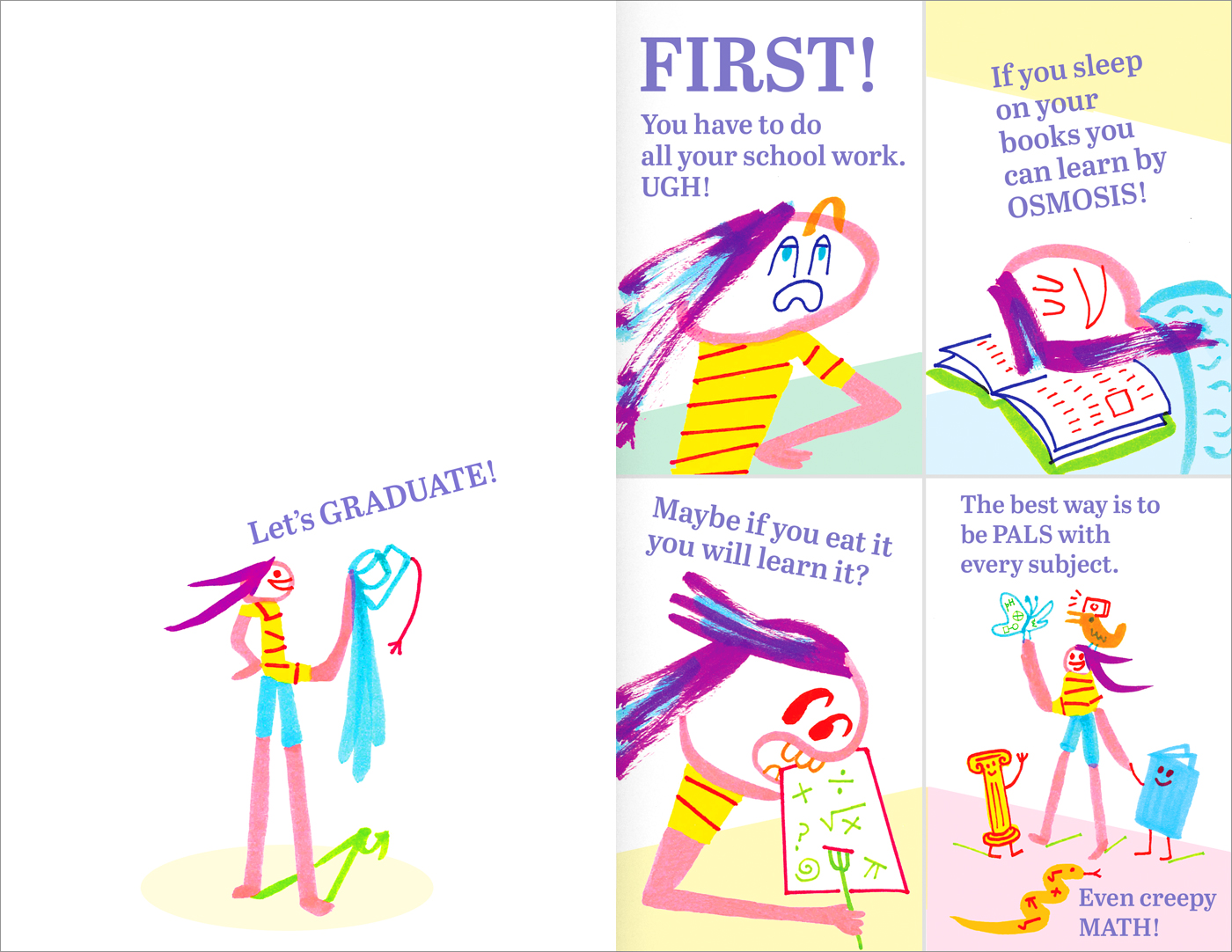 HOW TO GRADUATE with Ginger book spread