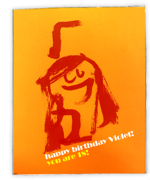 Violet is 18 book page
