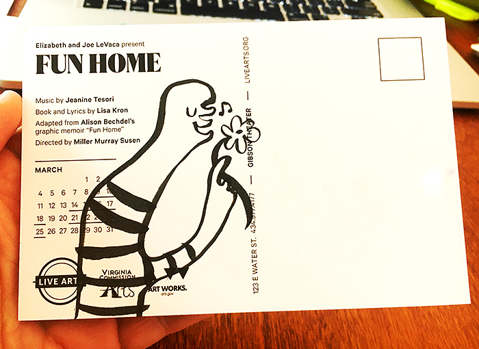 Postcard drawing sent to send cheer