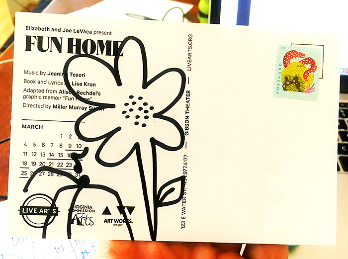Postcard drawing sent to send cheer