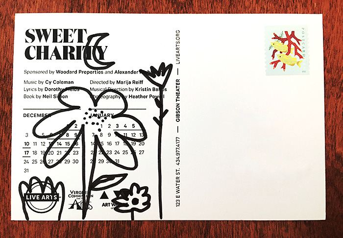 Postcard drawing sent to send cheer
