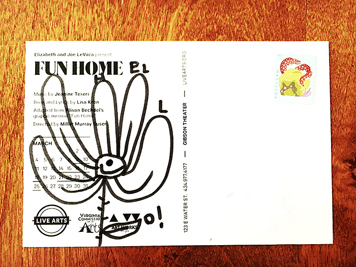 Postcard drawing sent to send cheer