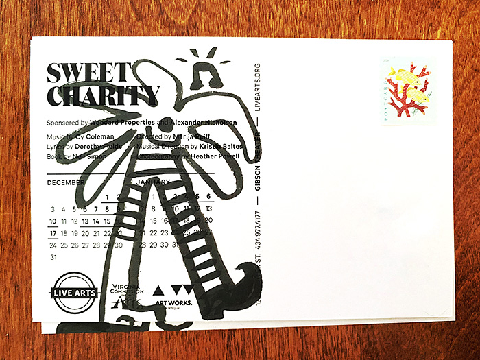 Postcard drawing sent to send cheer