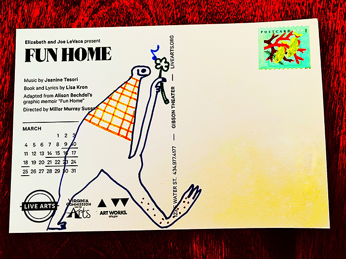 Postcard drawing sent to send cheer