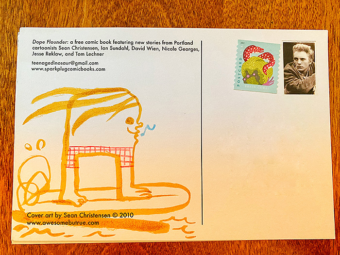 Postcard drawing sent to send cheer