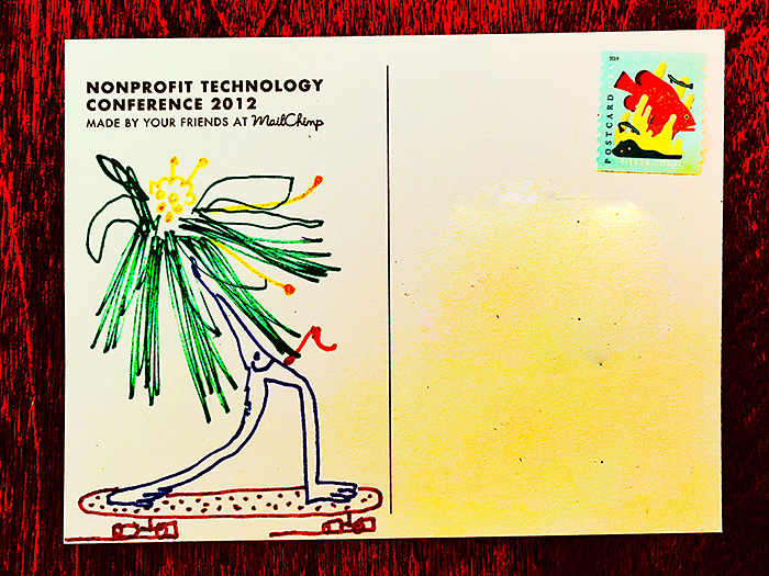 Postcard drawing sent to send cheer