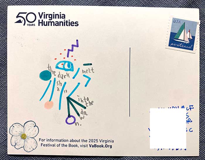 Postcard drawing sent to send cheer