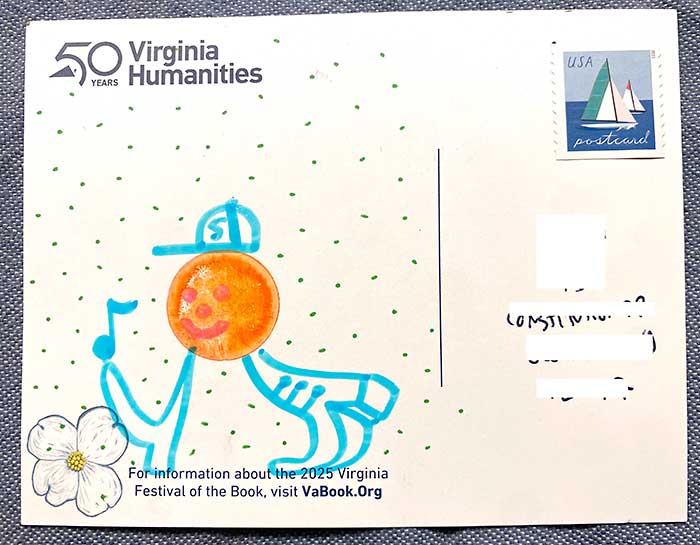 Postcard drawing sent to send cheer