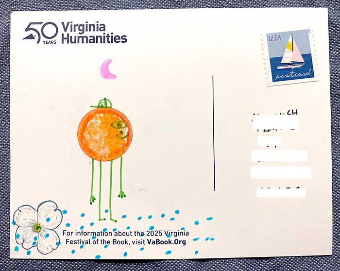 Postcard drawing sent to send cheer