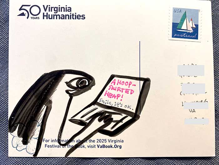 Postcard drawing sent to send cheer