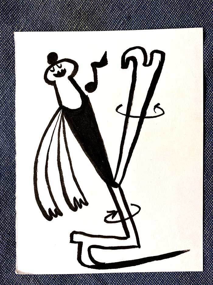 Postcard drawing sent to send cheer