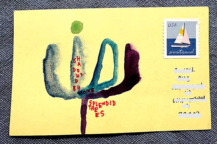 Postcard drawing sent to send cheer