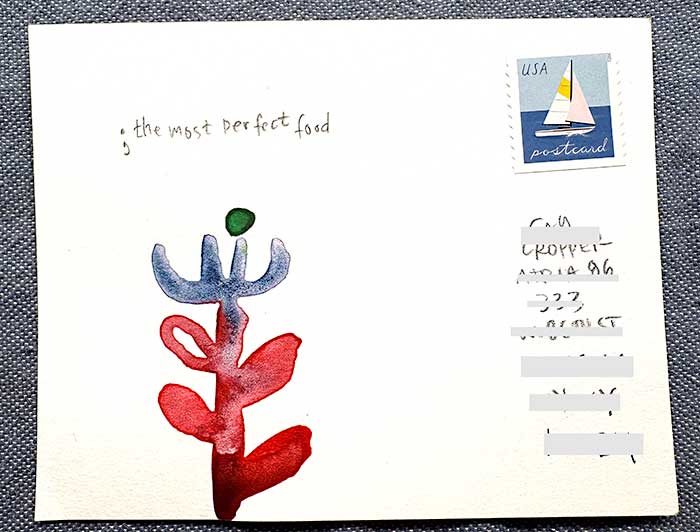 Postcard drawing sent to send cheer