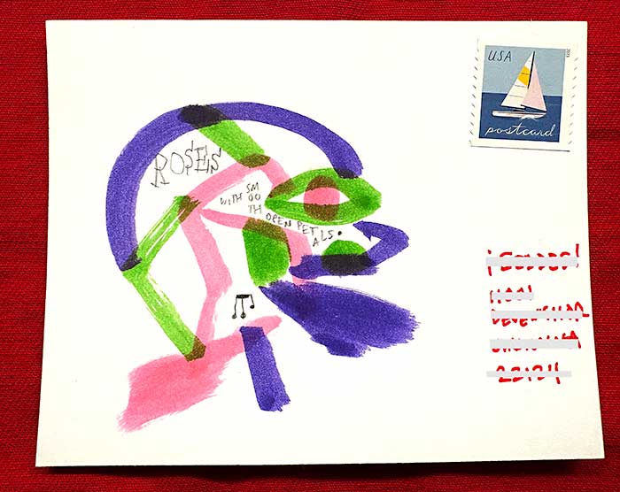 Postcard drawing sent to send cheer
