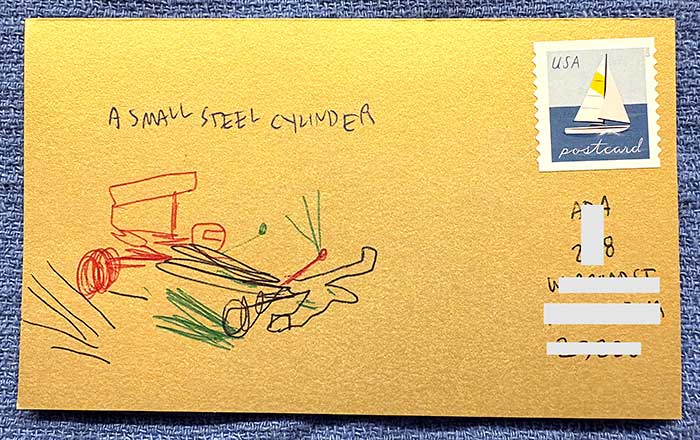 Postcard drawing sent to send cheer