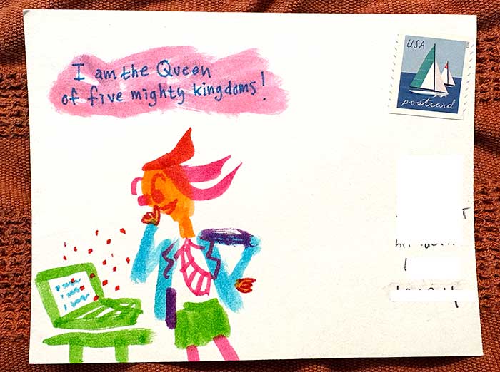 Postcard drawing sent to send cheer