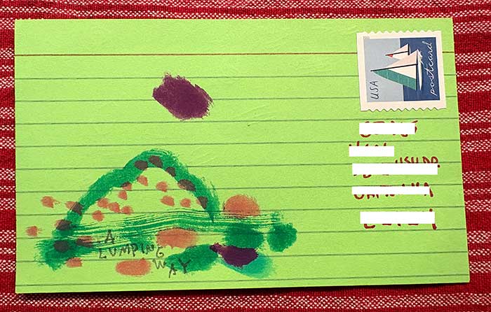 Postcard drawing sent to send cheer