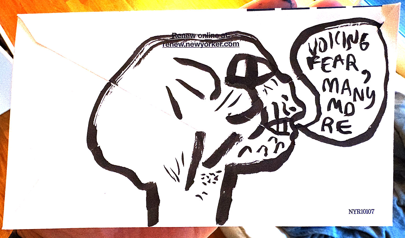 Postcard drawing sent to send cheer