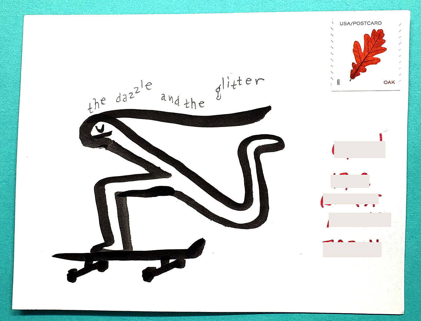 Postcard drawing sent to send cheer