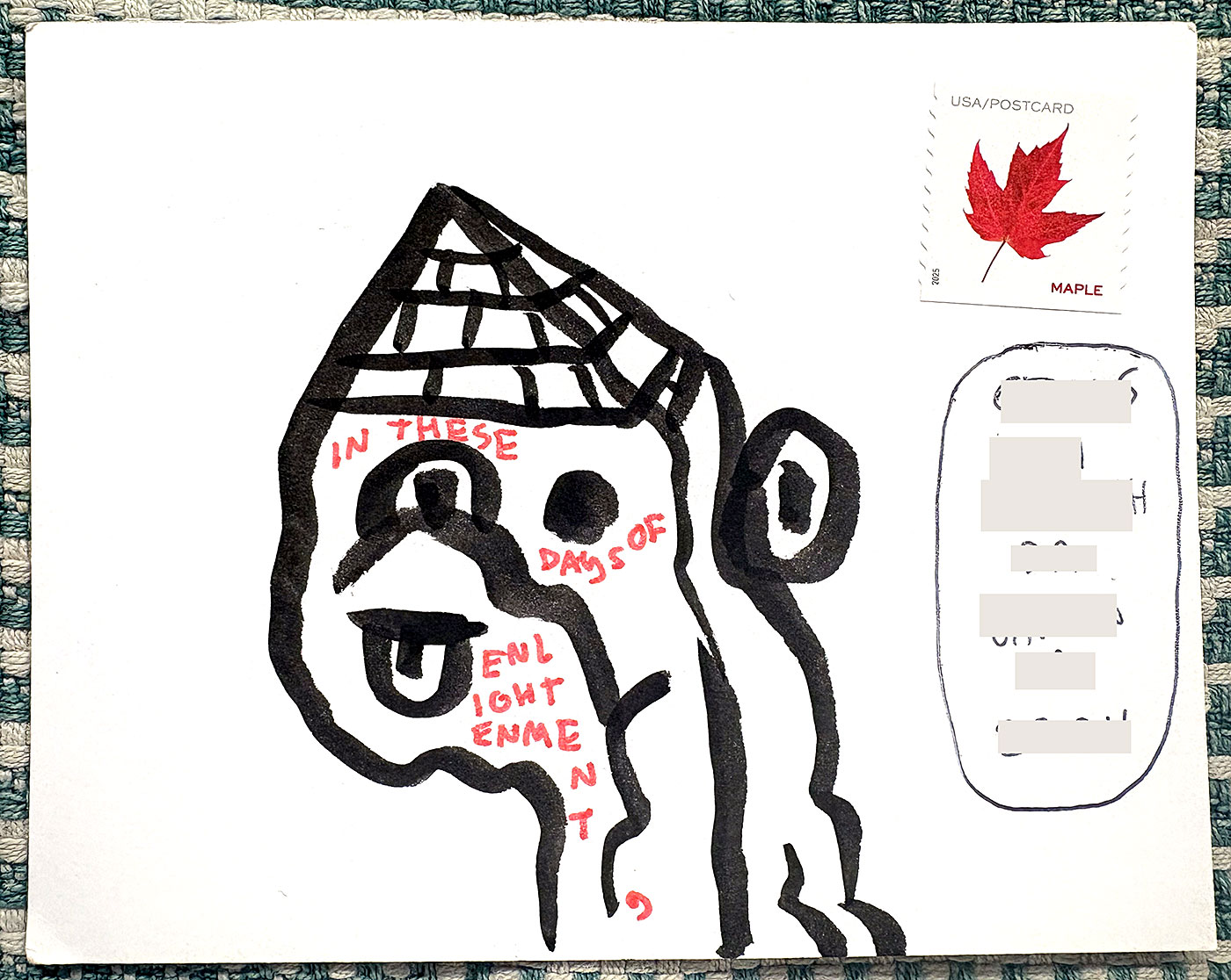 Postcard drawing sent to send cheer