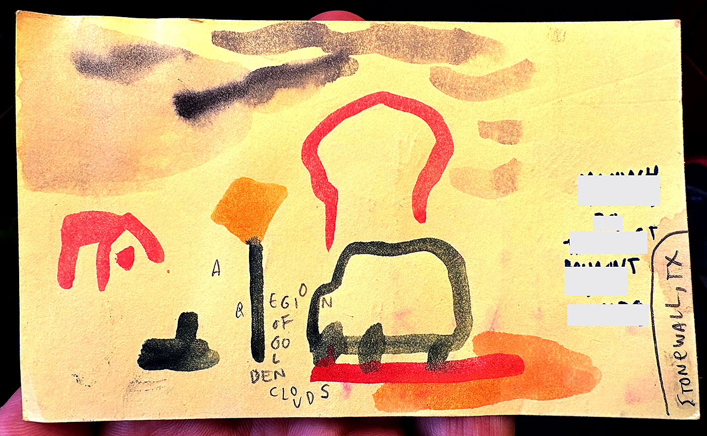 Postcard drawing sent to send cheer