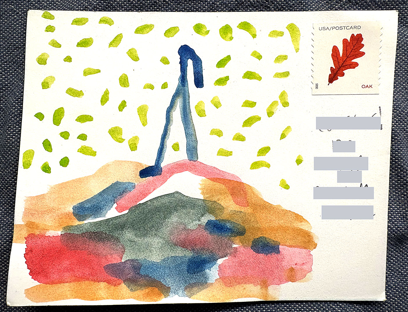 Postcard drawing sent to send cheer
