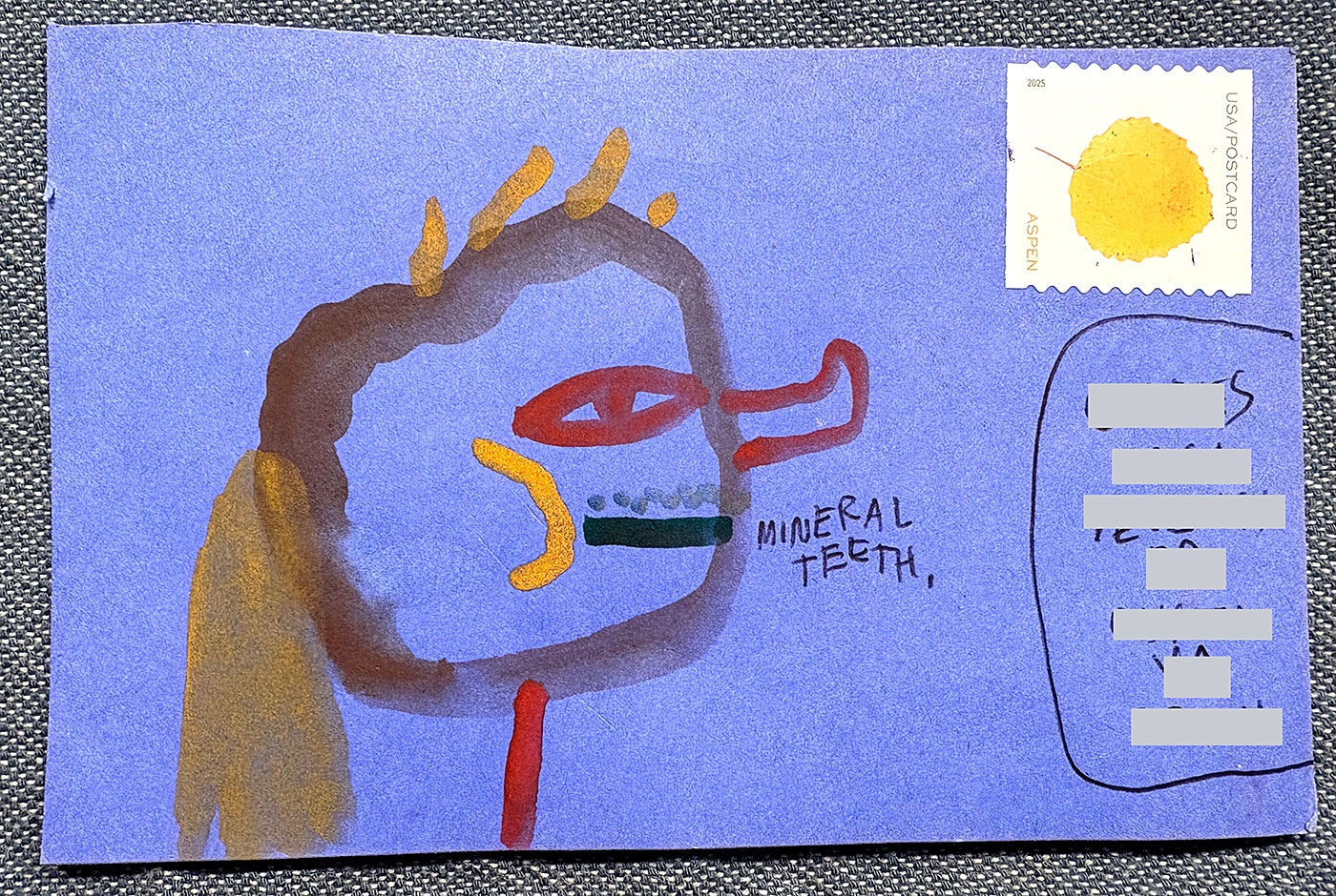 Postcard drawing sent to send cheer