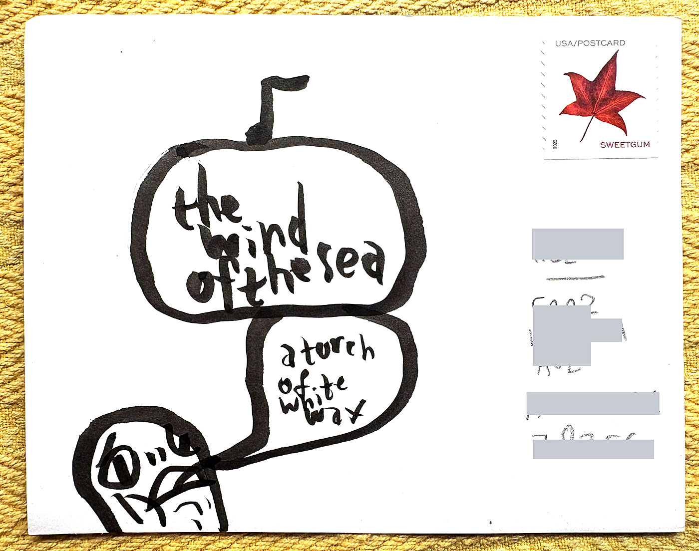 Postcard drawing sent to send cheer