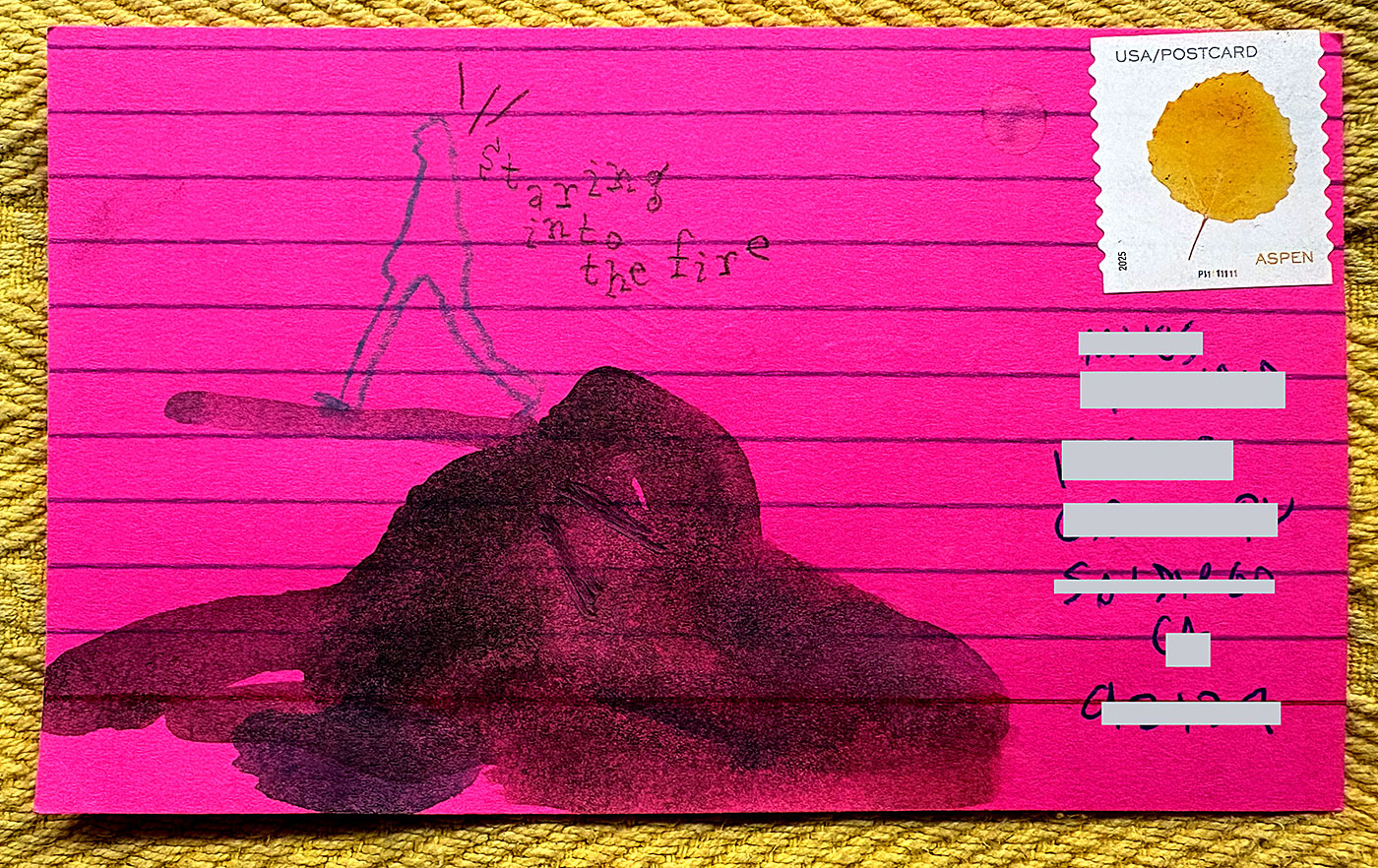 Postcard drawing sent to send cheer