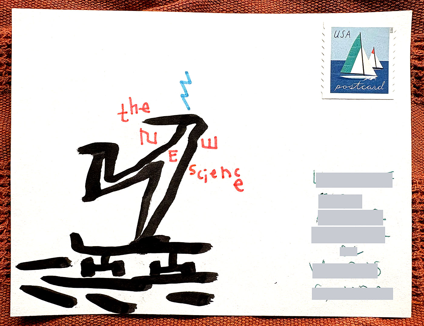 Postcard drawing sent to send cheer
